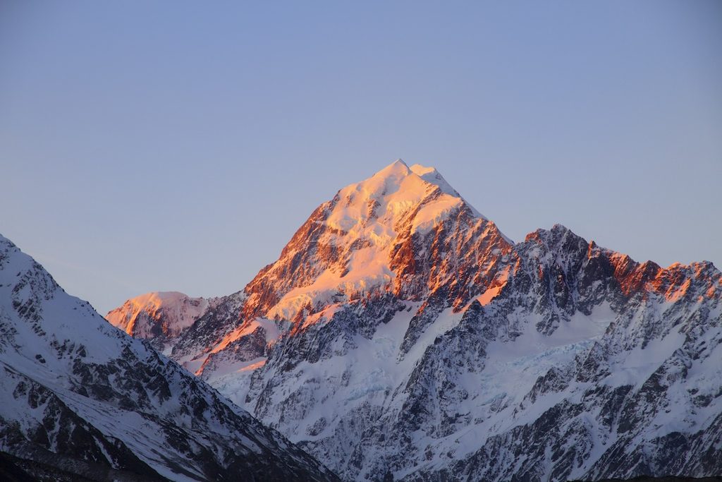 mt cook sunset