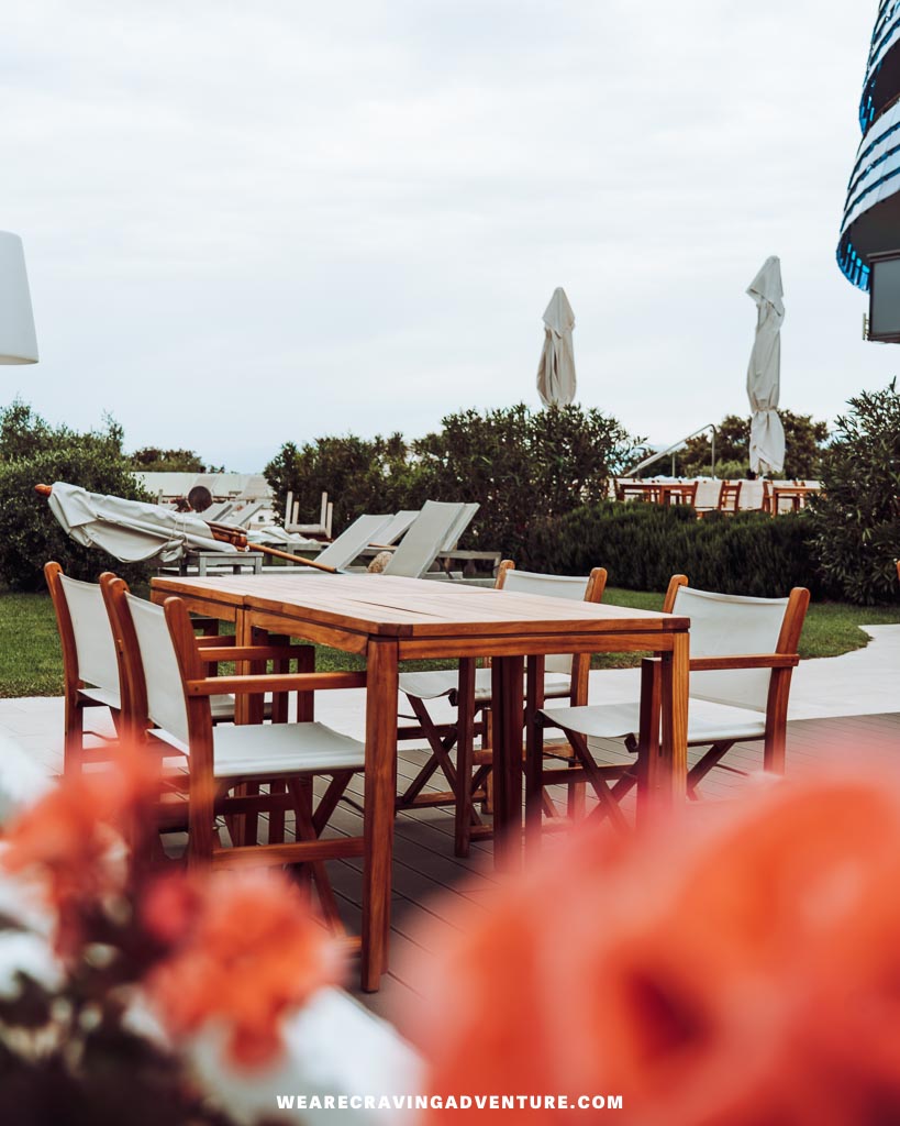 Falkensteiner Iadera Hotel Zadar Croatia outdoor table