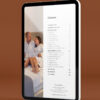 Hotel-Collaborations-ebook-contents Hotel collaborations ebook on tablet - contents page