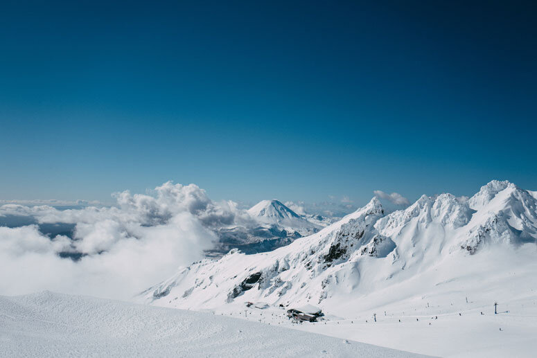 Skiing in New Zealand Ruapehu mt doom