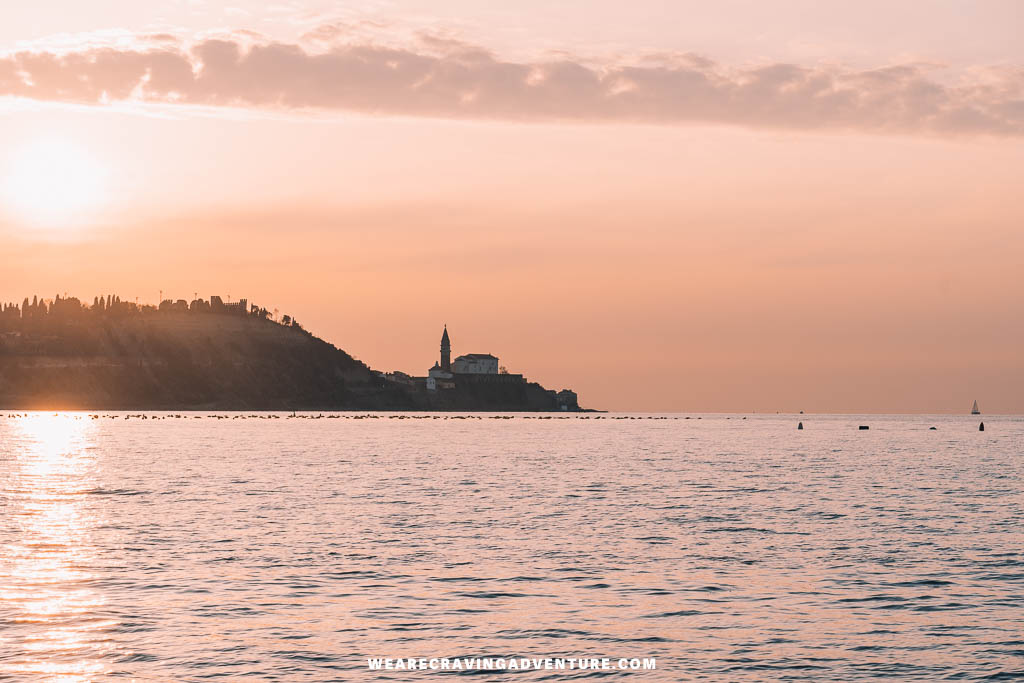 Slovenia Coast Strunjan sunset piran