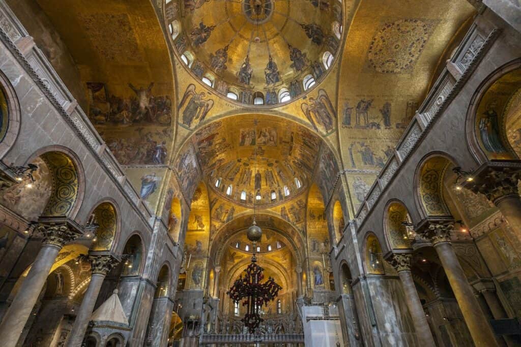 st mark basilica golden cieling venice