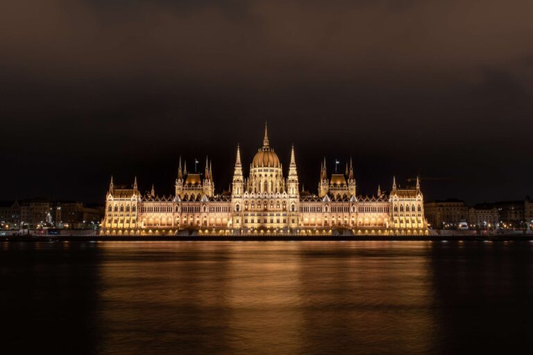 budapest parliament at night