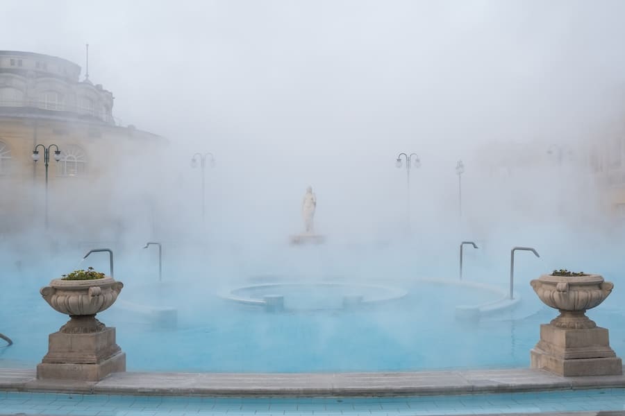 szechenyi baths budapest winter