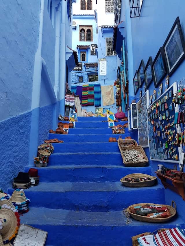 Chefchaouen stairs morocco