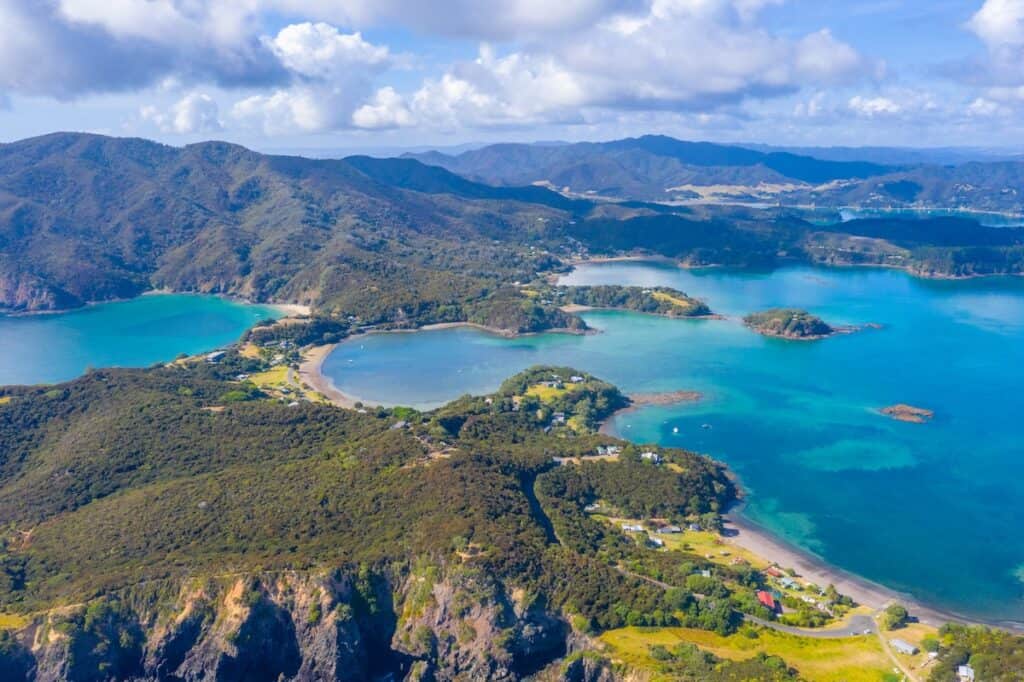 bay of islands aerial view