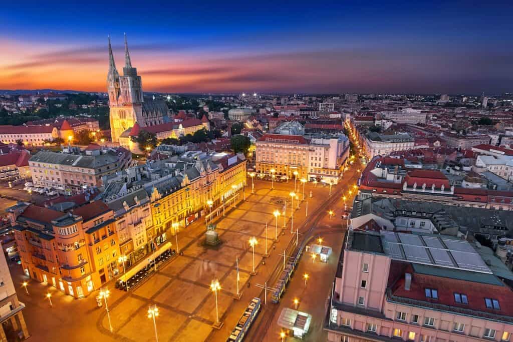 Zagreb at night