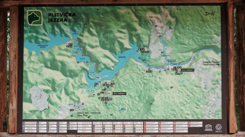 plitvice lakes map