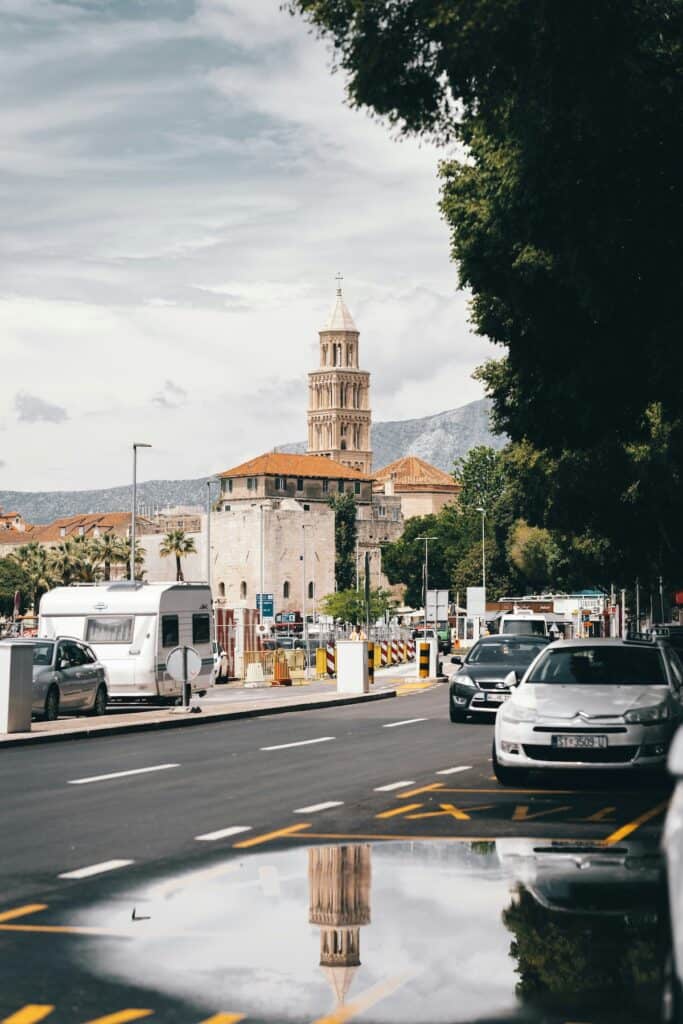 split roadside parking